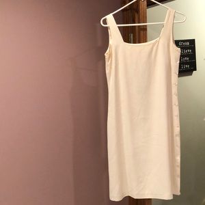 Satin cream midi dress with martini design imprint